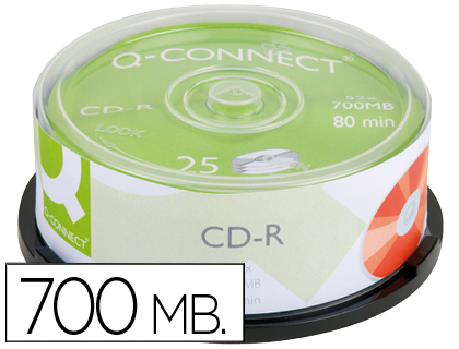 25 CD-R Q-Connect 700MB 52x 80 minutos